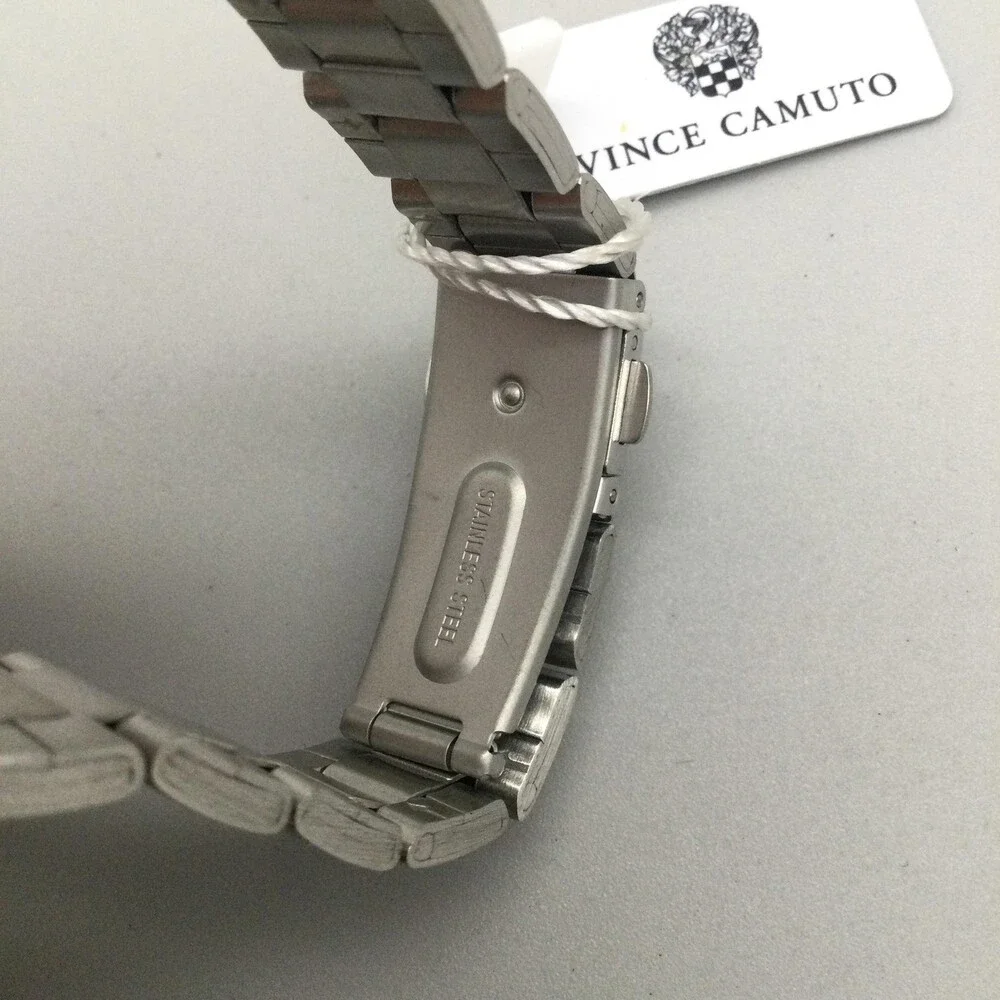 Vince Camuto Womens Watch 32mm White MOP Dial Silver Tone Stainless 7.25
